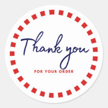 Tack för affärsetiketter för orderrundan
