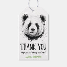 Tack för äkta panda Bear Birthday