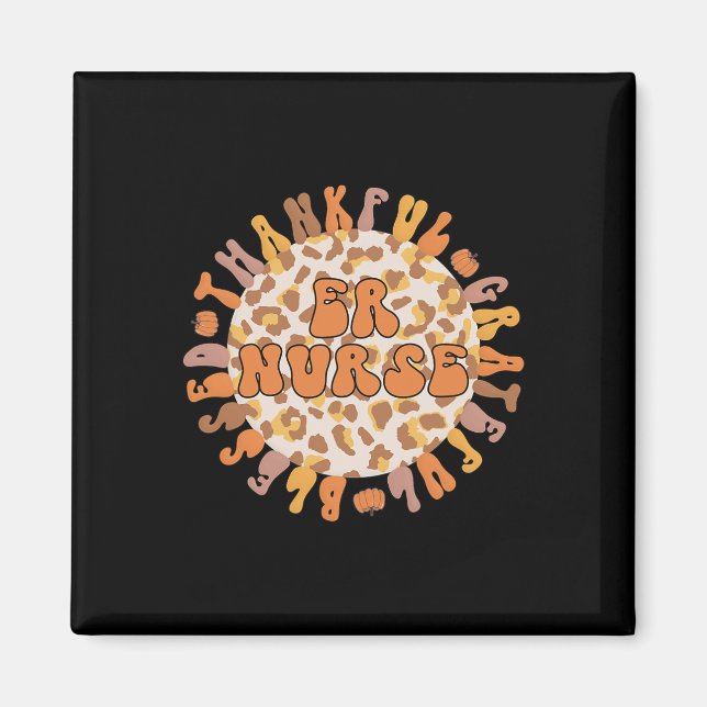 Tack för Akutet Sjuksköterska Thanksgiving ER sjuk Magnet (Framsidan)