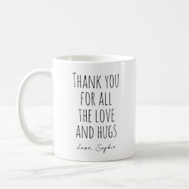 Tack för all kärlek och kramar kaffemugg