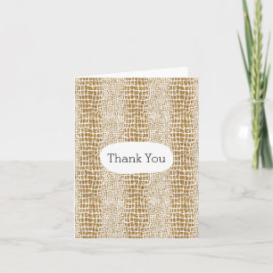 Tack för Alligator-utskrift för guld Glitter Kort