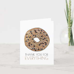 Tack för allt Bagel Bröllop Kärlek Kort
