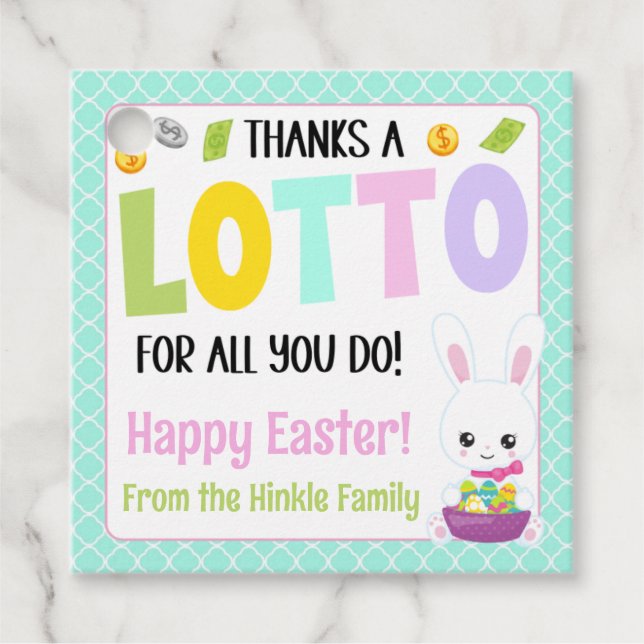 Tack för allt du gör gåvor etiketter (Framsida)