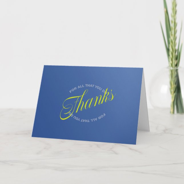Tack för allt du gör kort (Framsida)