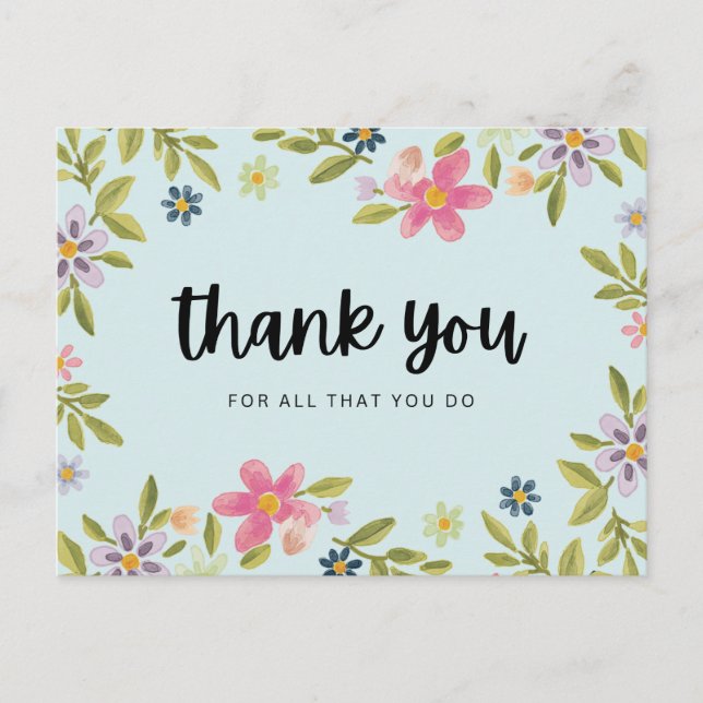 Tack för allt du gör vykort (Framsida)