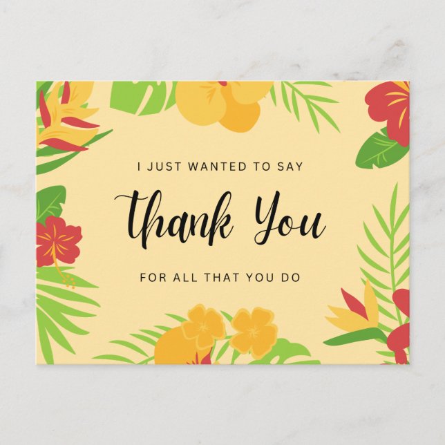 Tack för allt du gör vykort (Framsida)