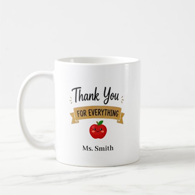 Tack för Allt Personligt Kaffemugg (Vänster)