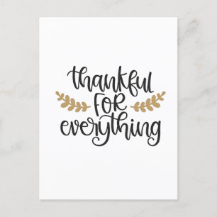 Tack för allt Thanksgiving funny Helg Vykort