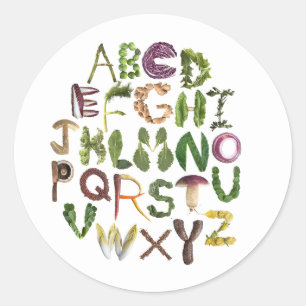 Tack för Alphabet. Runt Klistermärke
