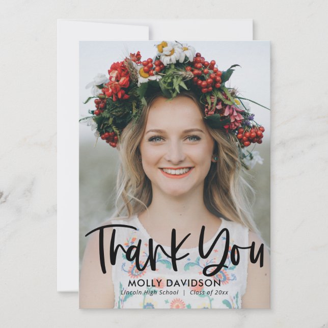 Tack för ändringsbar typ FÄRG Studenten (Framsida)