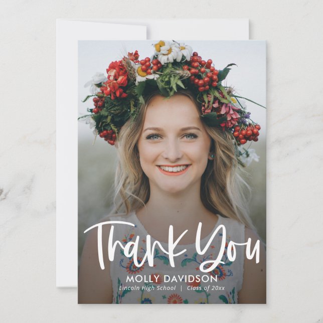 Tack för ändringsbar typ FÄRG Studenten (Framsida)