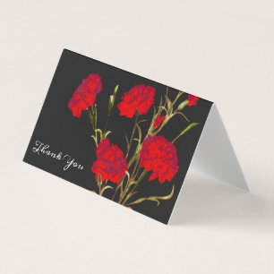 Tack för anpassade Elegant Carnation Blommigt Kort
