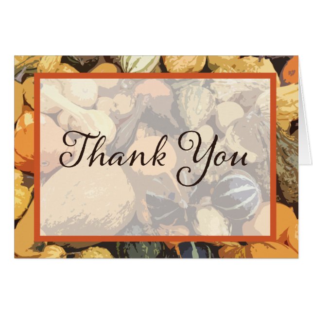 Tack för anpassadenedgångkalebass OBS kort (Framsidan Horizontal)