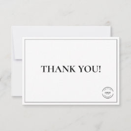 Tack för Anpassningsbar av enkel Black White Compa