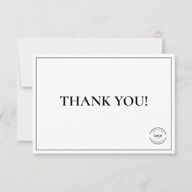 Tack för Anpassningsbar av enkel Black White Compa (Framsida)