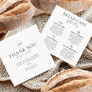 Tack för Anpassningsbar av Logotyp för Bread Care- Fyrkantigt Visitkort