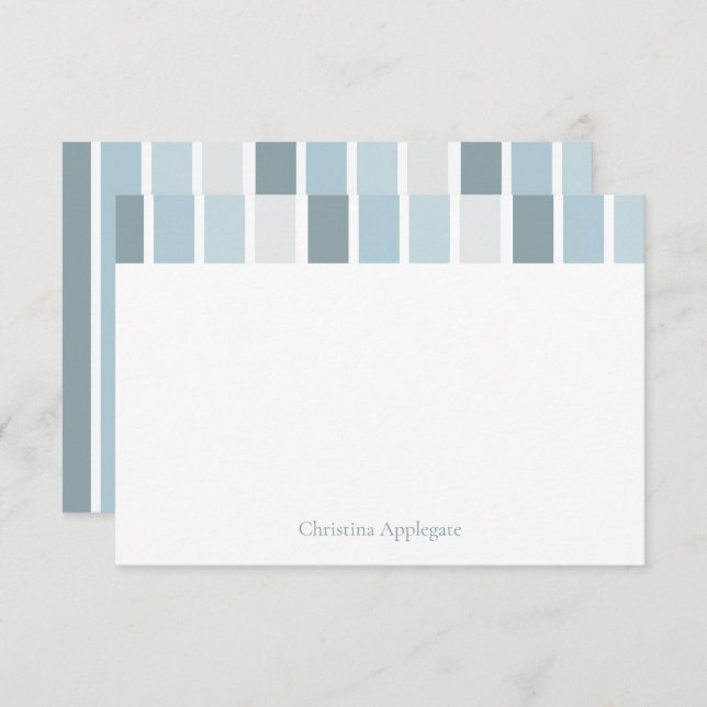 Tack för anpassningsbar stripe Blue Pojke Shower (Fram/baksida)