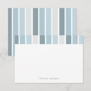 Tack för anpassningsbar stripe Blue Pojke Shower Kort