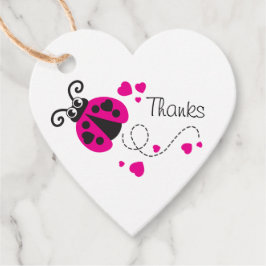 Tack för anpassningsbarna rosa hos flickor som fly gåvor etiketter