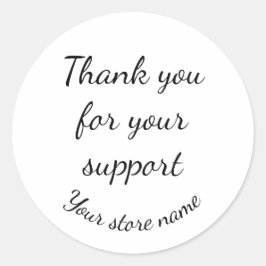 Tack för Anpassningsbarna Support Store Namn Runt Klistermärke