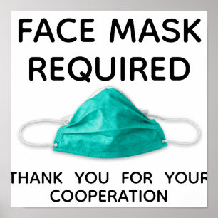 Tack för Ansikte-mask krävs Poster