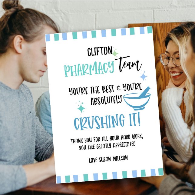 Tack för apotekspersonalen kort (Skapare uppladdad)