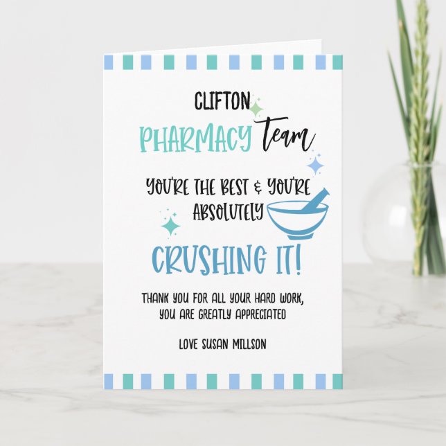 Tack för apotekspersonalen kort (Framsida)
