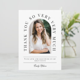 Tack för Arch Studenten-kortet svart och vitt Kort