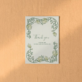 Tack för art nouveau mjuka söt ram kort
