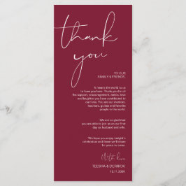 Tack för att ange Ställe för minialism Burgundy-sk Program