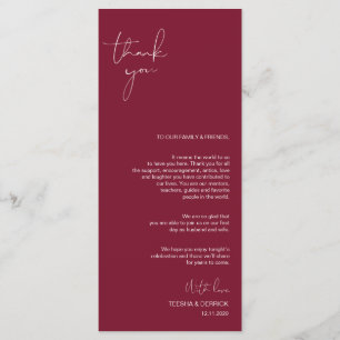 Tack för att ange Ställe för minialism Burgundy-sk Program