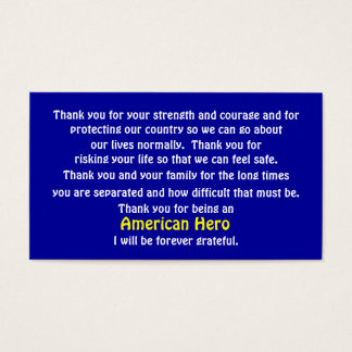 Tack för att betjäna Land Visitkort