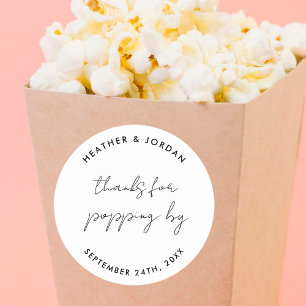 Tack för att Bröllop Popcorn-favoriter stoppades Runt Klistermärke