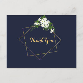 Tack för att du använder elegant Classy Navy Geome Vykort