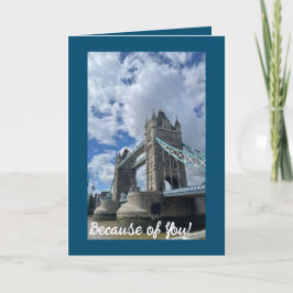 Tack för att du är där. kort