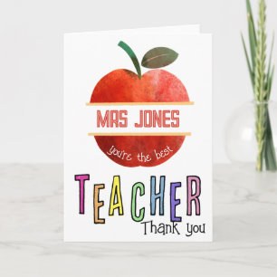 Tack för att du är den bästa läraren