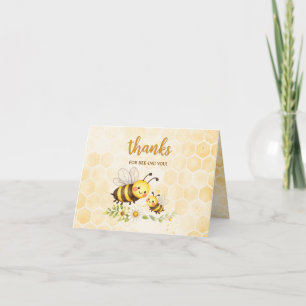 Tack för att du är du, bi-babyshower kort