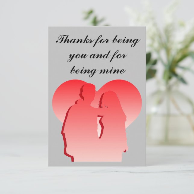 Tack för att du är du kort (Stående Fram)