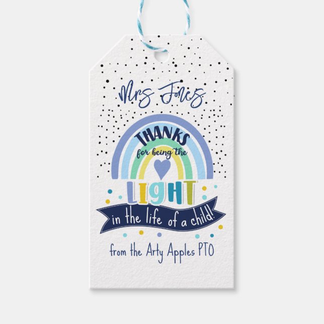 Tack för att du är en lätt märkre presentetikett (Framsidan)