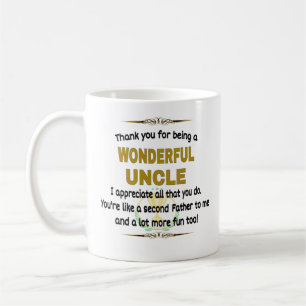 Tack för att du är en underbar farbror Kaffemugg