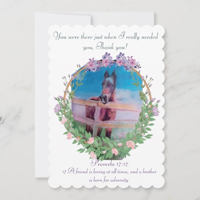 Tack för att du är en vänskript julkort (Framsida)