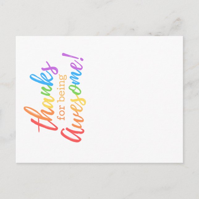 Tack för att du är fantastisk helg vykort (Framsida)