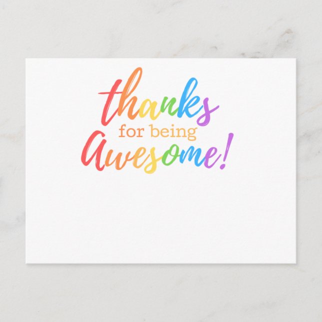 Tack för att du är fantastisk helg vykort (Framsida)