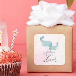 Tack för att du är här. fyrkantigt klistermärke