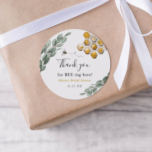 Tack för att du är här i Eucalyptus Runt Klistermärke