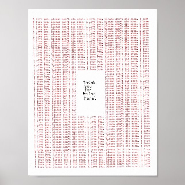 Tack för att du är här poster (Framsidan)