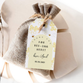 Tack för att du är här presentetikett