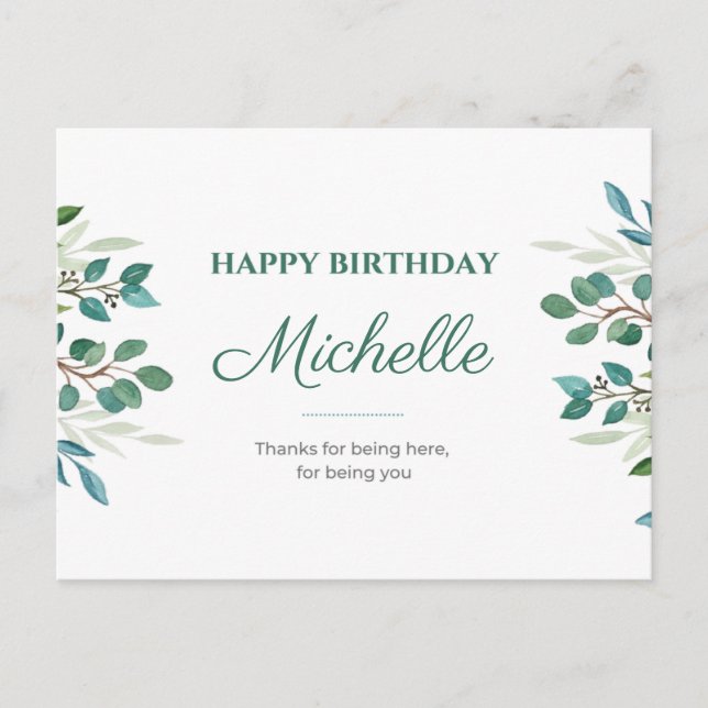 Tack för att du är här. vykort (Framsida)