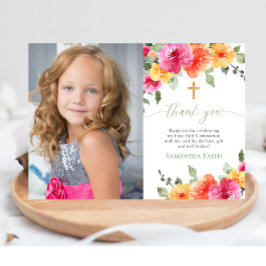 Tack för att du är heliga Communion Baptism-blommi Inbjudningar