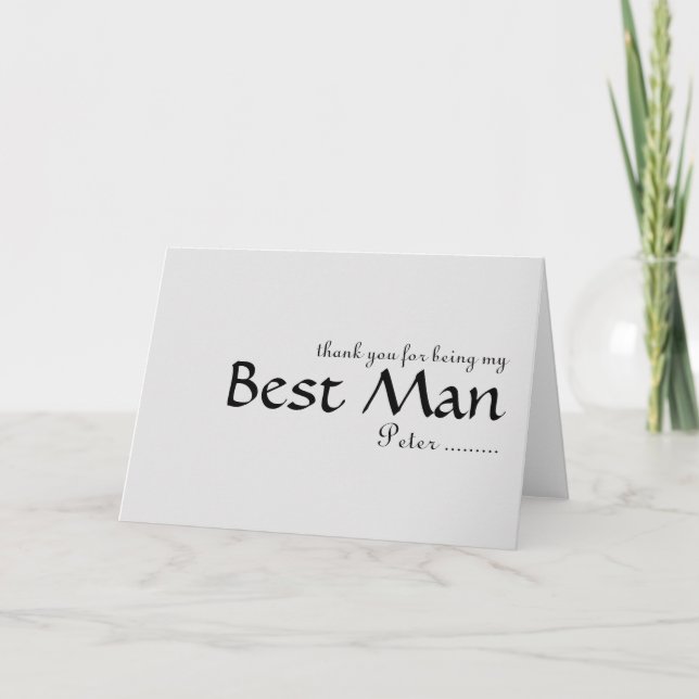 Tack för att du är min Best Man Kort (Framsida)